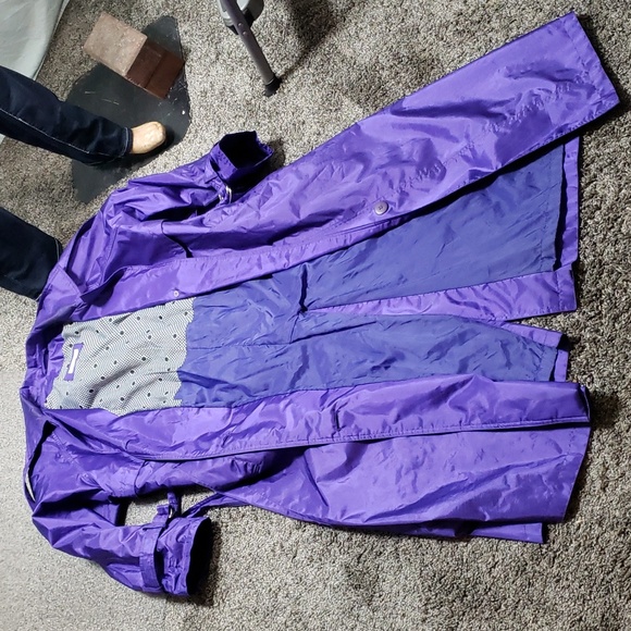 AT EASE Vintage/ Retro Button Up Belted Rain Trench Coat Size 9 - Picture 8 of 16